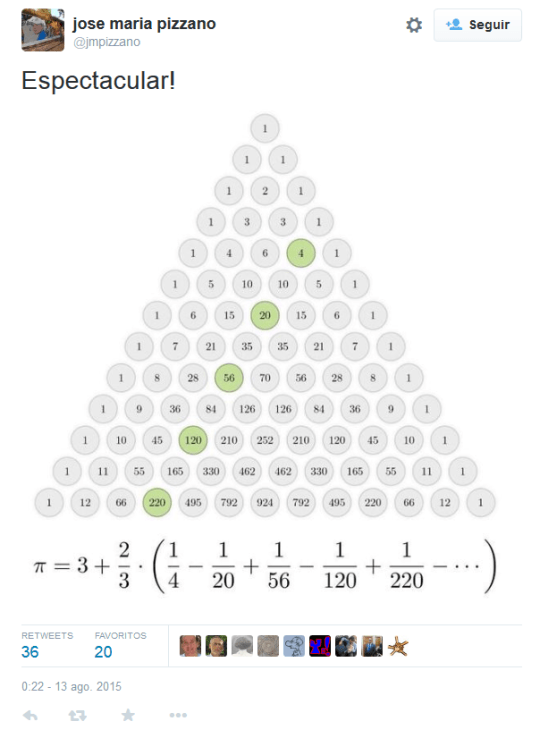  عدد پی در مثلث خیام پاسکال