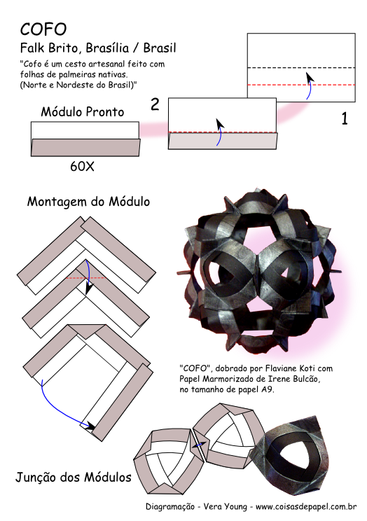 ایجاد شکل ماجولار زیبا با اوریگامی