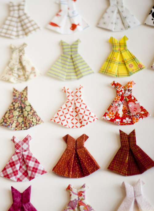 طراحی پیراهن‌های زیبا با اوریگامی