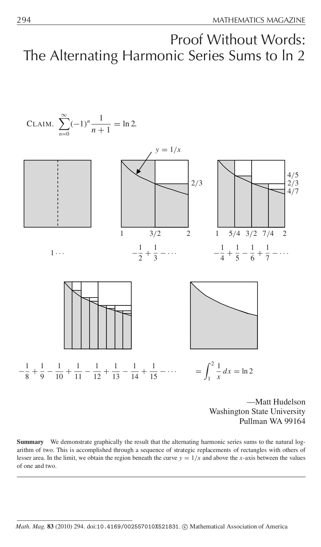 اثبات‌های تصویری یک بسط عددی
