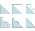 پارادوکس تصویری- مجموع دو ضلع مثلث قائم الزاویه برابر وتر است