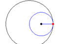 رسم خط راست با حرکت دایره‌های مماس بر هم