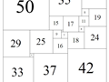 کوچکترین مربعی که می‌توان با ترکیب مربع‌های کامل ساخت شامل ۲۱ مربع می‌باشد. 