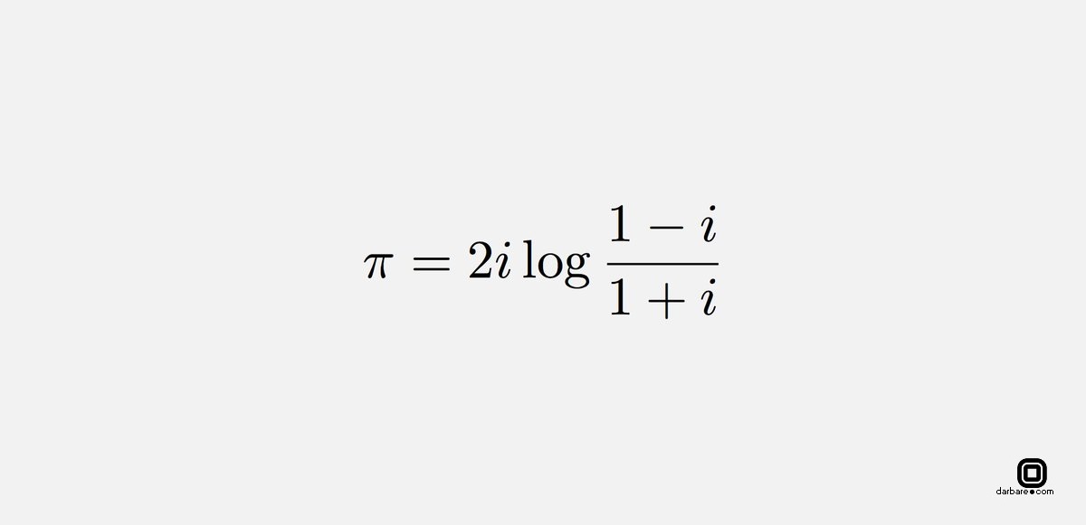 به نظر می‌رسد عدد پی و عدد موهومی i با هم یک رابطه بسیار نزدیک دارند