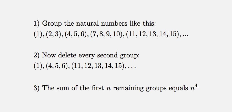 يک روش جالب برای تولید توانهای چهارم اعداد طبیعی