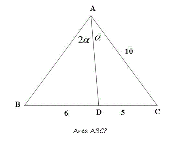مساحت مثلث ABC چقدر است؟ مساحت مثلث ABC چقدر است؟